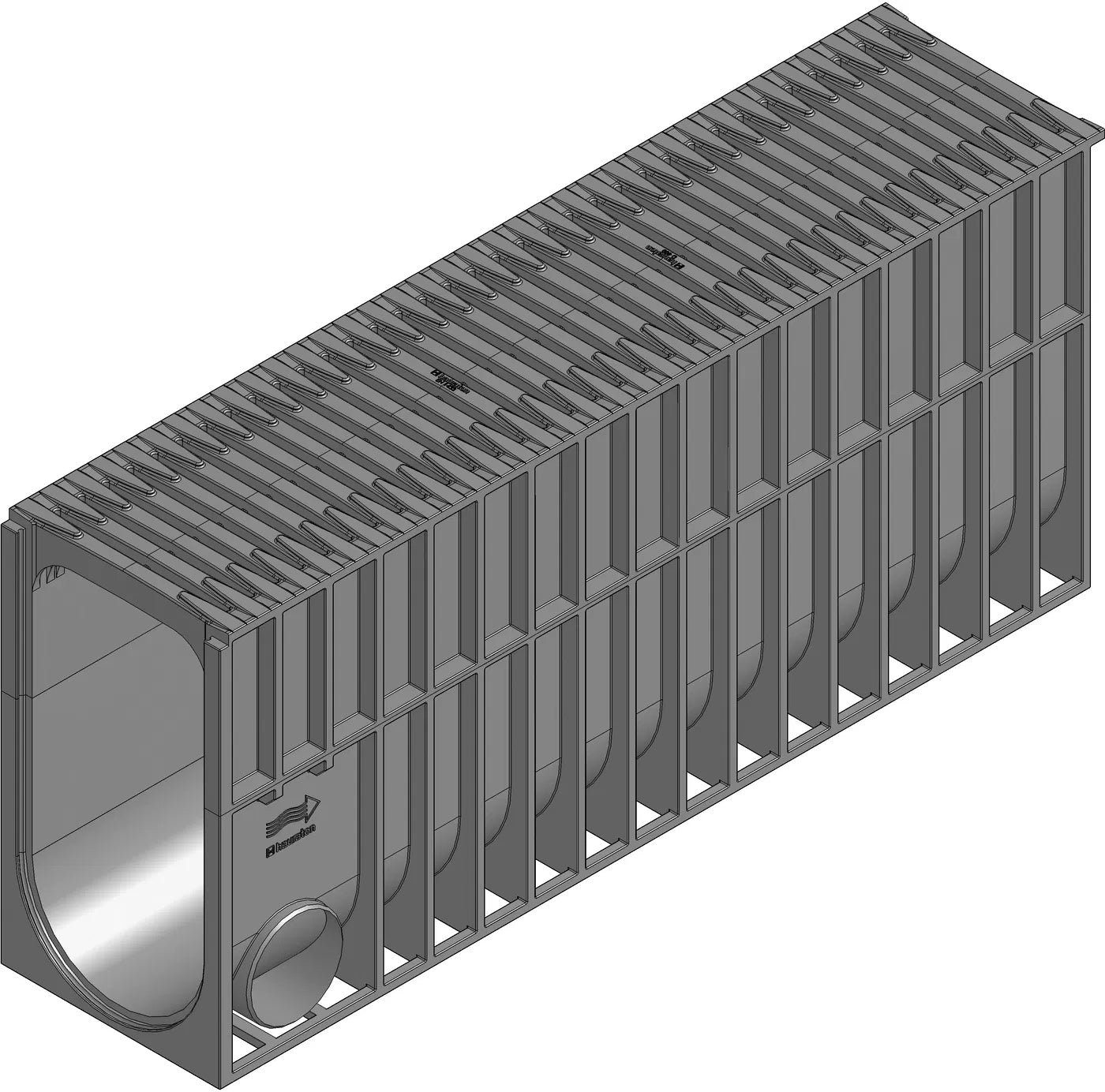 Hauraton Recyfix MONOTEC 200 450mm D400 Channel & Fibretec HeelSafe Grating - 1000mm