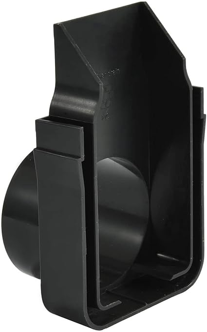 Alusthetic PVC Threshold Channel Drain End Cap with Horizontal Outlet