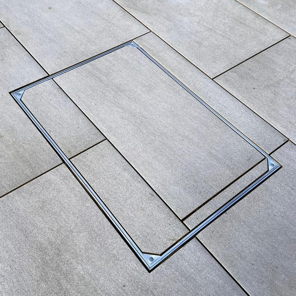 Alusthetic Aluminium Double Seal Recessed Manhole Cover - 300mm x 300mm