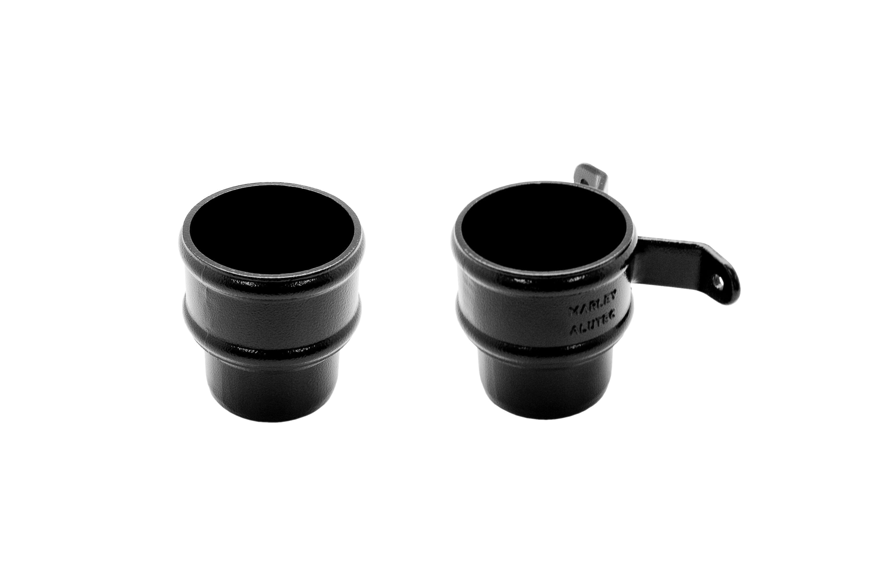 Alutec Evolve 63mm circular plain socket in aluminium for round downpipe systems