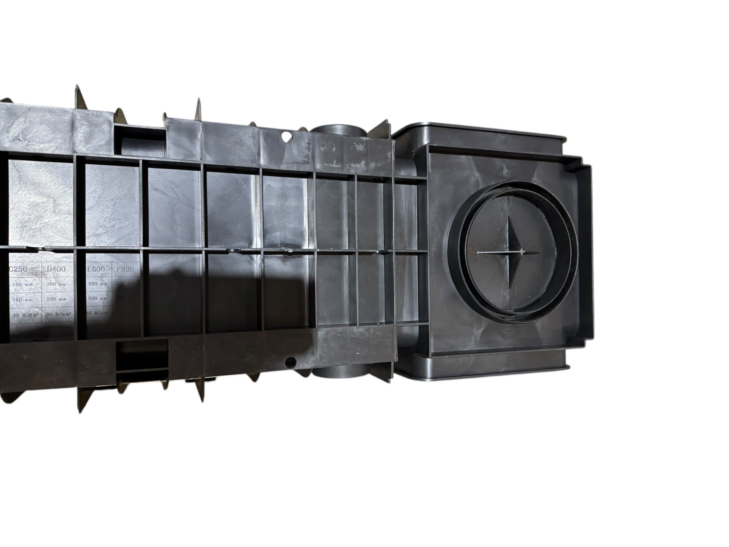 DEKDrain CETUS HDPE D400 Cast Iron Grating - 225/200mm