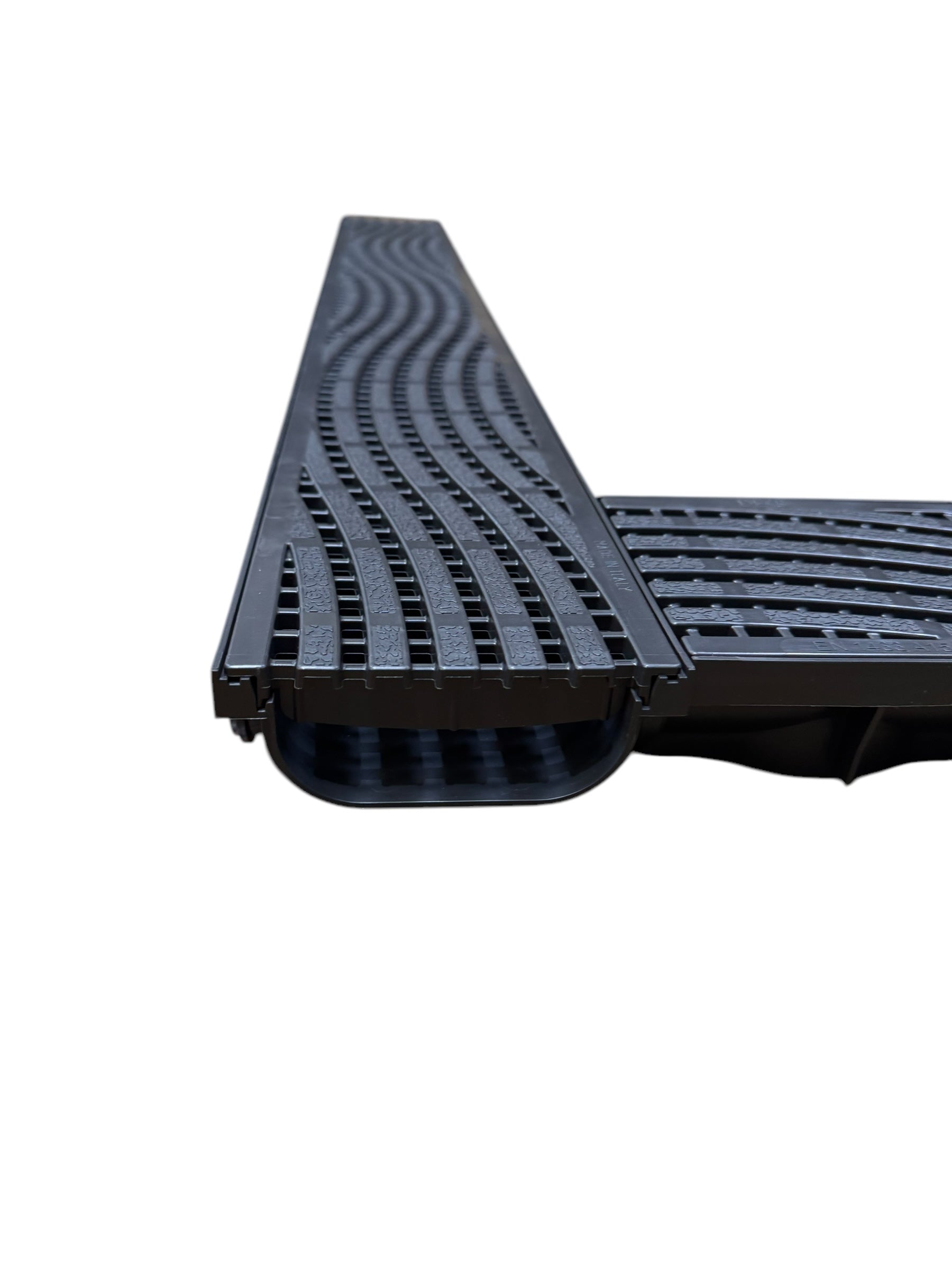 DekDrain Vela A15 Channel Drain - 1m (Linear Bar Wave Heel Grate)