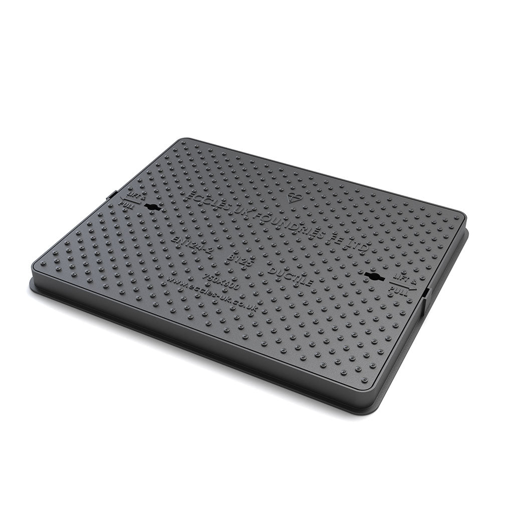 Eccles EasySeal B125 Ductile Iron Manhole Cover 750mm x 600mm x 50mm