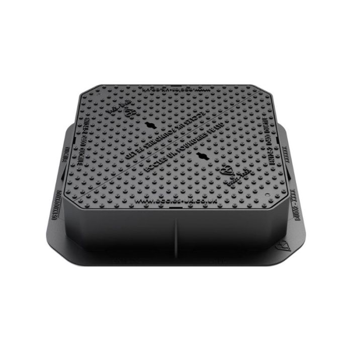 EBP D400 Cast Iron Triangular Manhole Cover & Frame - 600mm x 600mm x 150mm
