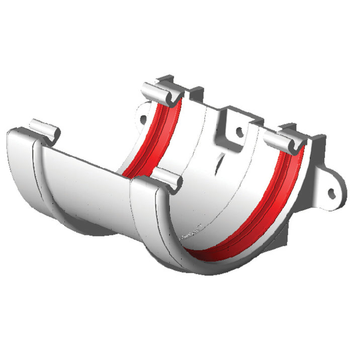 Freeflow Half Round Style Plastic Guttering Union Bracket - White