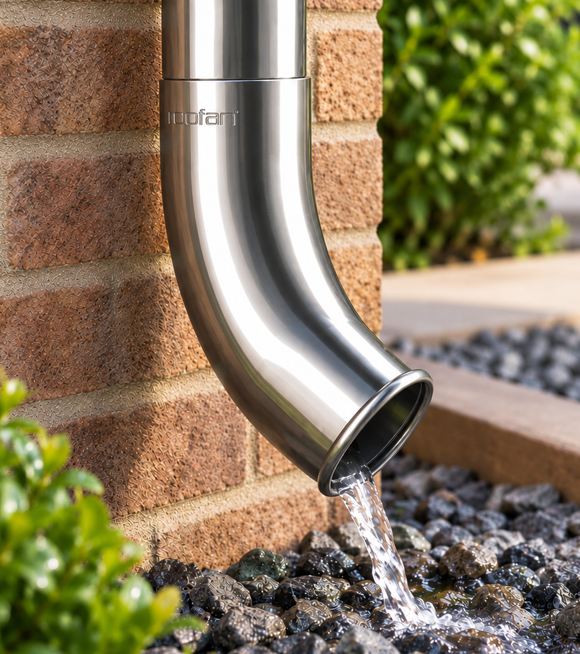 RoofArt Galvanised Steel Half Round Guttering Downpipe Shoe 100mm