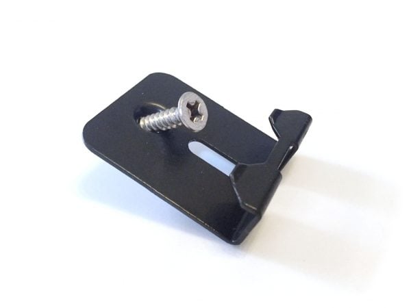 Close-up of Castle TC5 Start/End Fastener used to secure the first and last composite decking boards without visible fixings