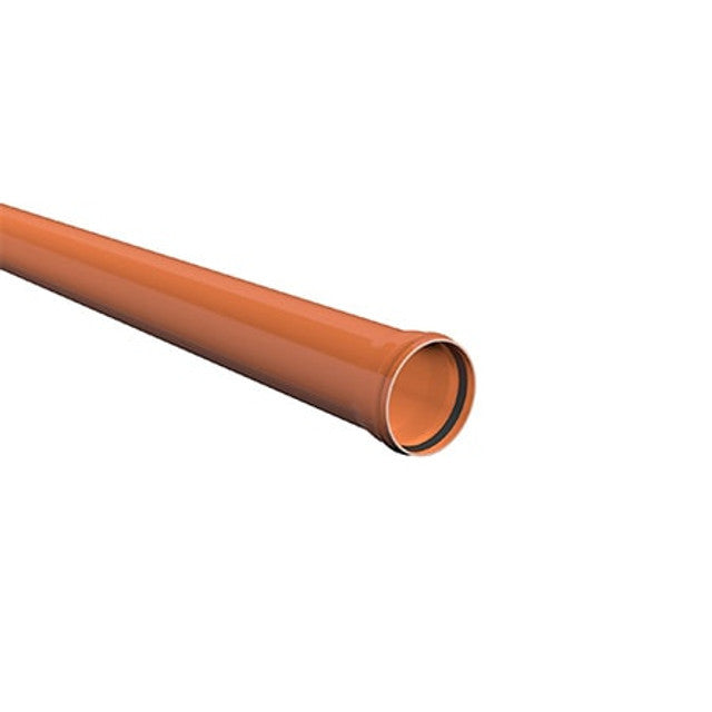 160MM DYKA Underground Single Socket SN4 Sewer Pipe X 6M