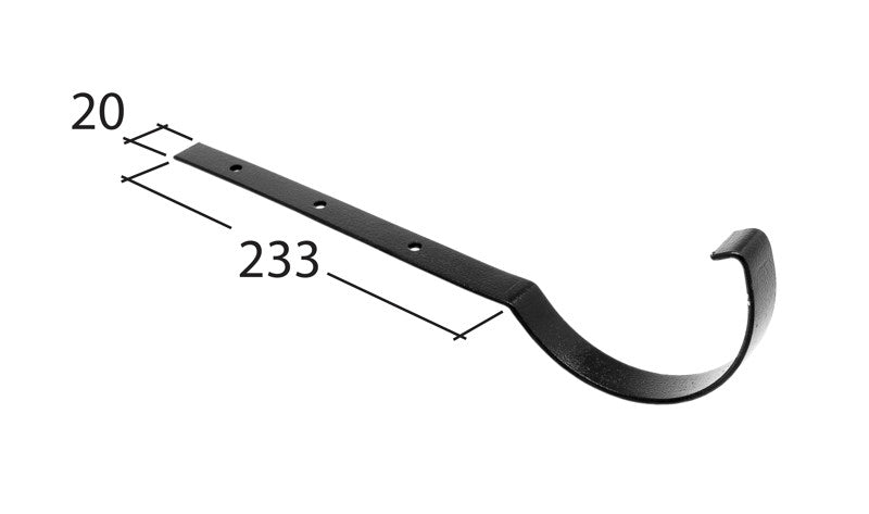 Alutec Evolve Deepflow Aluminium Top Fix Gutter Bracket with visible size markings