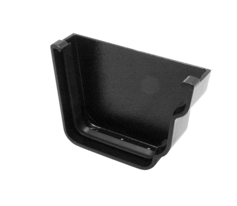 Aluminium external gutter end cap for right-hand side of ogee gutter