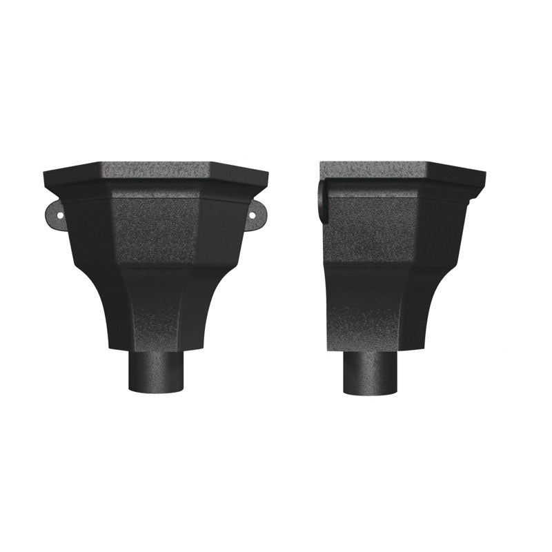 Fluted aluminium Tudor rainwater head for 76mm round downpipes