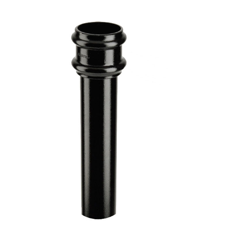 Alutec Tudor 76mm aluminium downpipe with decorative socket