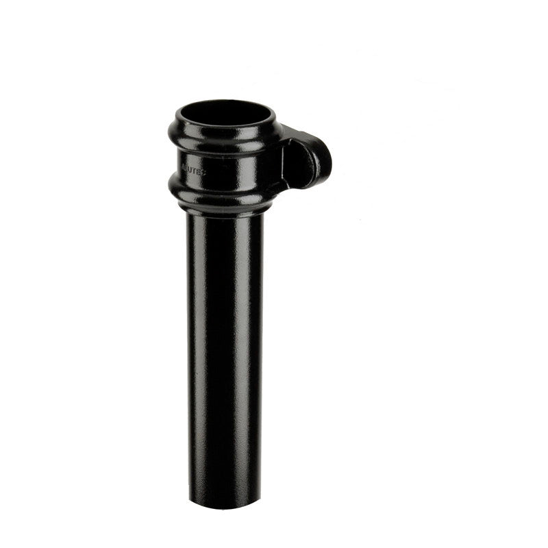 76mm round aluminium downpipe with decorative socket for traditional buildings