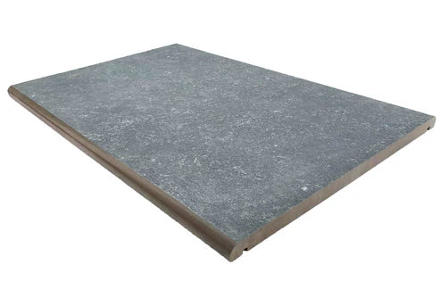 400mm x 600mm Castle Bluestone Natural porcelain coping stone in wide format with natural grey tones