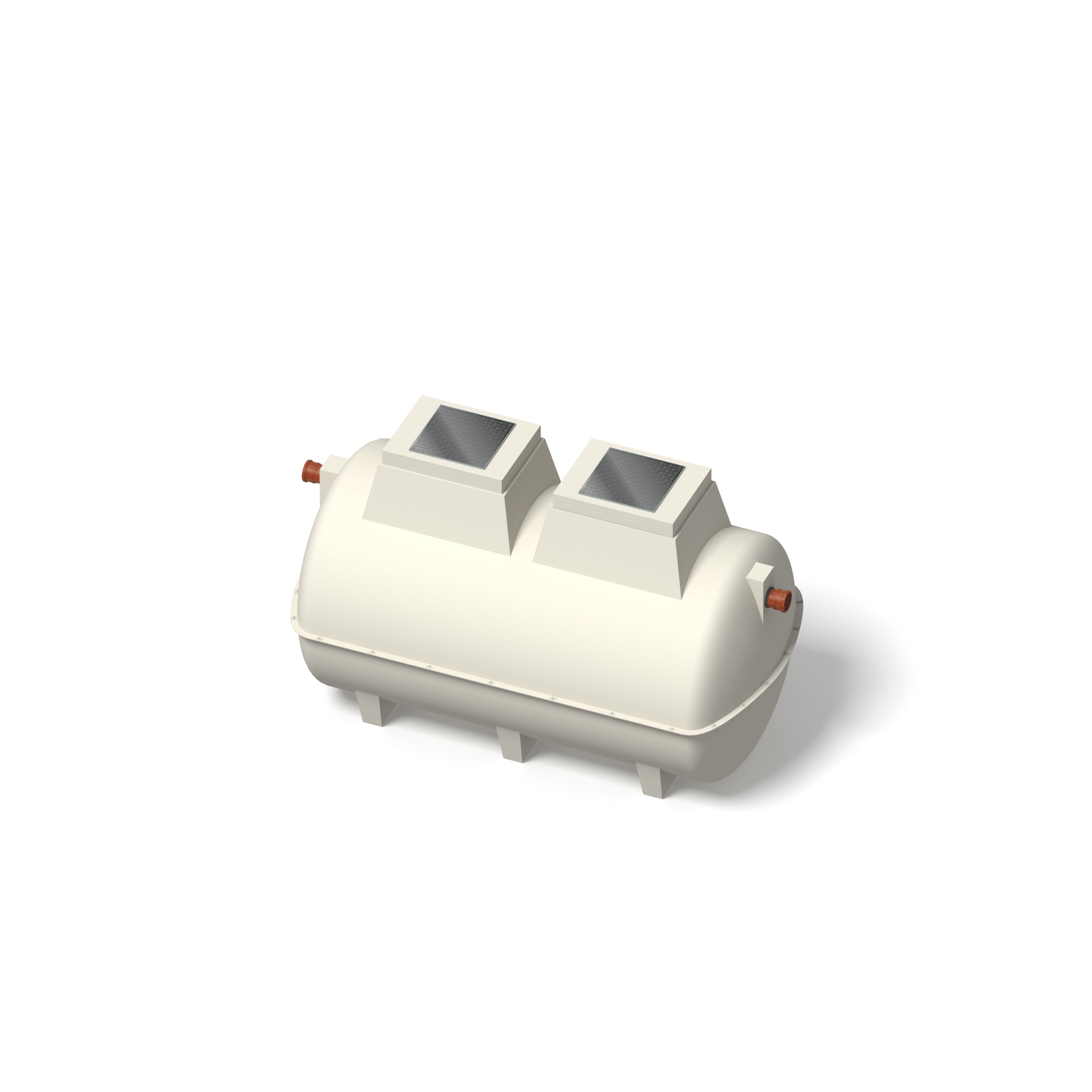 Marsh Ensign 25 person sewage treatment plant shown with robust external design suitable for high-volume wastewater treatment.