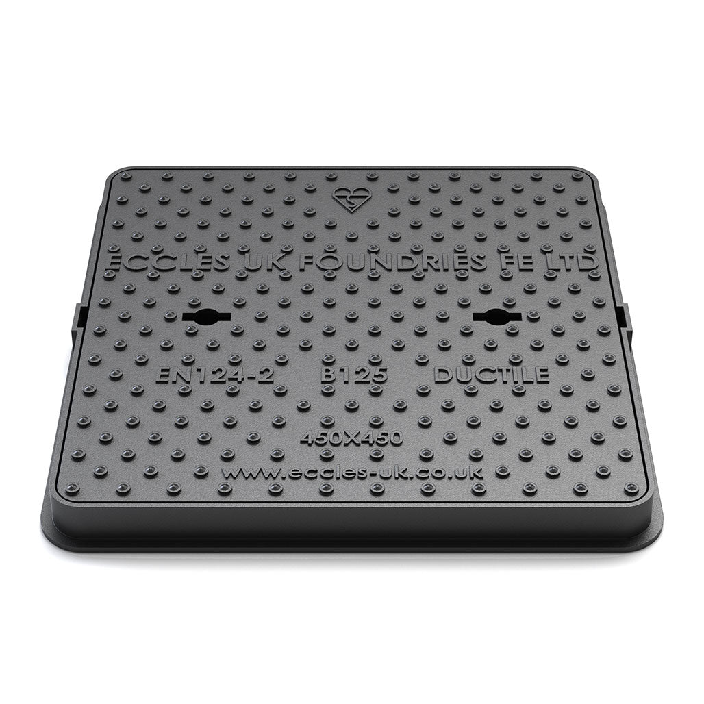 Eccles EasySeal B125 Ductile Iron Manhole Cover - 450mm x 450mm x 42mm