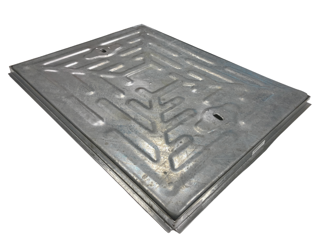 EBP 17 Tonne Single Seal Solid Top Galvanised Manhole Cover & Frame - 600mm x 450mm