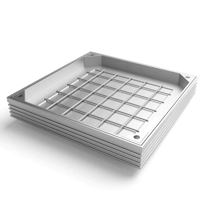 Alusthetic Aluminium Double Seal Recessed Manhole Cover - 300mm x 300mm