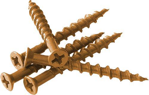 Bison Composite Batten Cladding Fixing Screw - Brown - 100 Pack