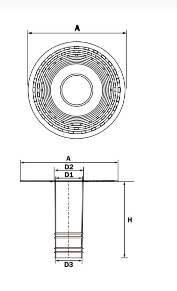 CMS TPE Roof Drain to suit a 100mm Pipe