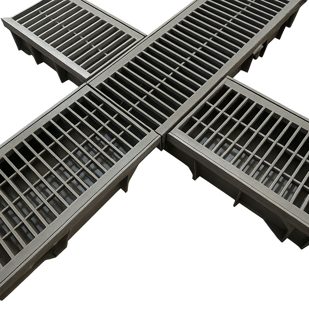 DekDrain A15 Channel Drain - 1m (Plastic Grate)