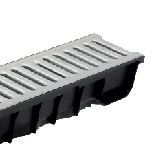 DekDrain Vela A15 Channel Drain - 1m (Galvanised Steel Grate)