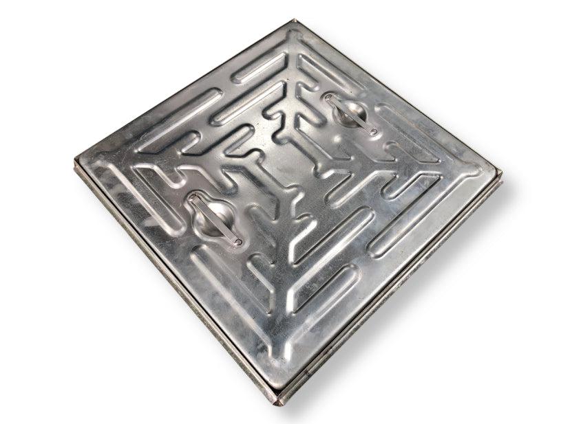 EBP 10 Tonne Single Seal Solid Top Galvanised Manhole Cover & Frame - 600mm x 450mm