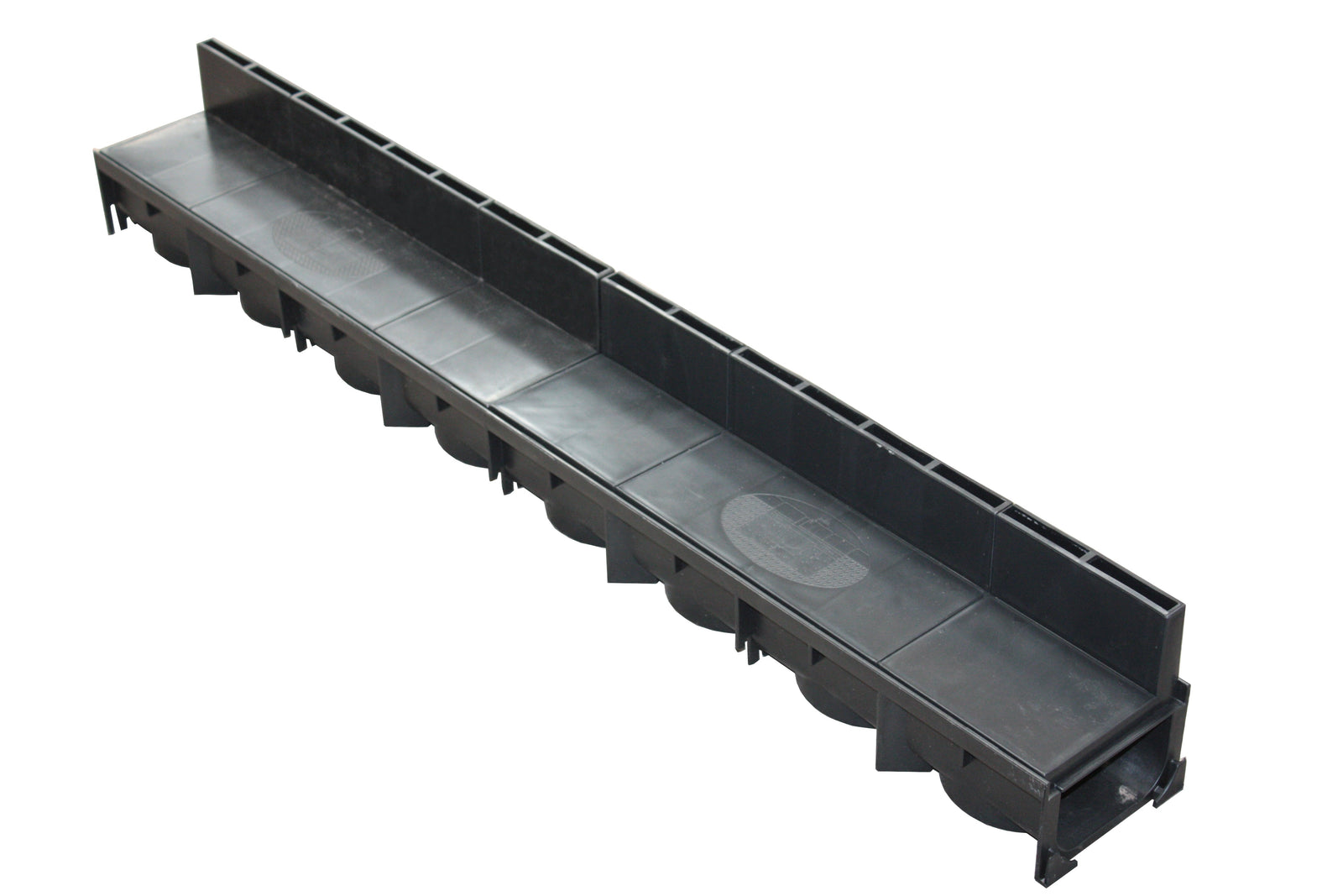 9 X 1m Lengths Clark Drain CD422 (new Mesh Grating) A15 Drainage Channel With 1x Stopend & Outlet Pack CD402 & 1 Leaf Guard CD403 - View #8