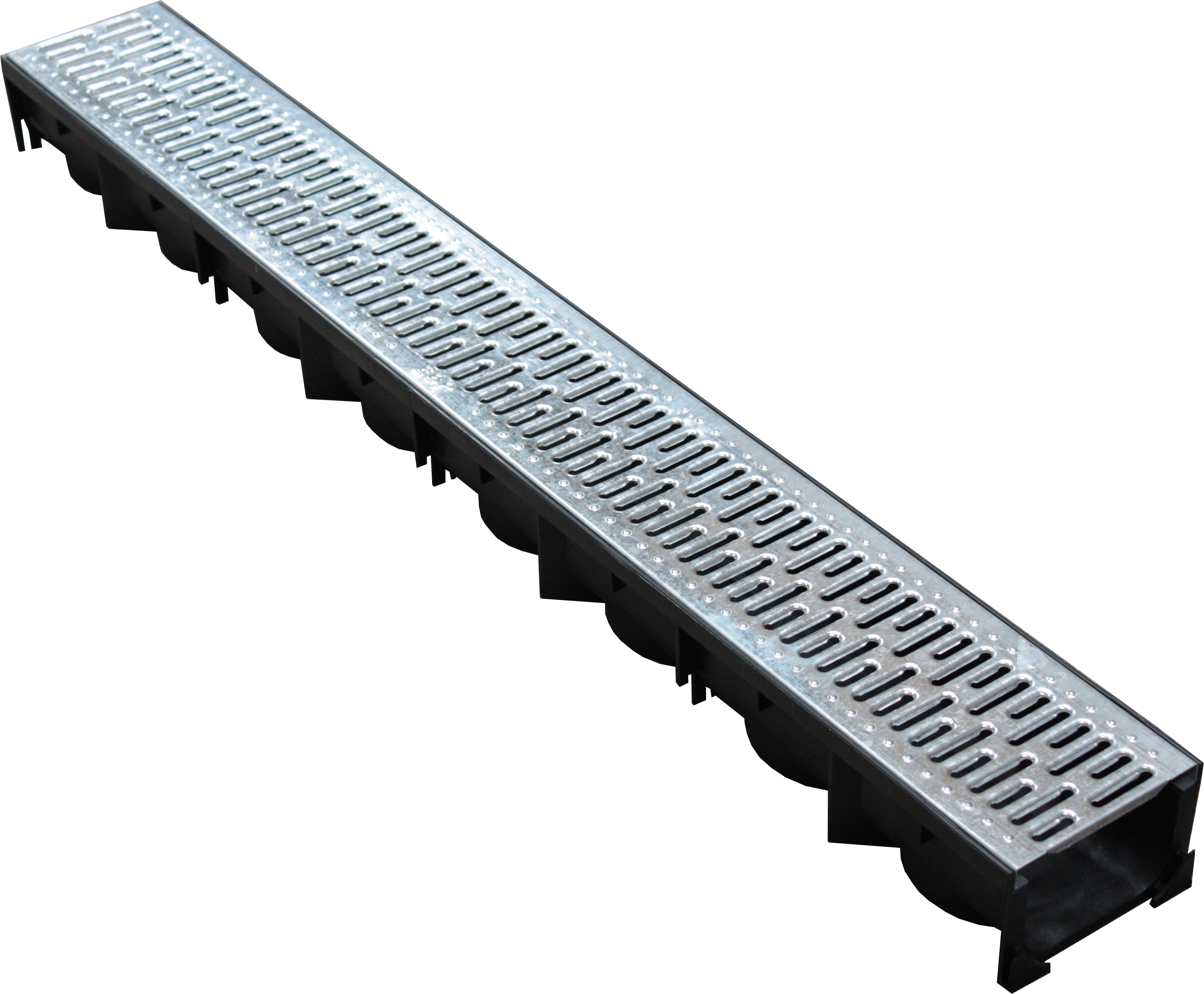 EBP Domestic Channel Drainage with Galvanised Steel Grating - 1m