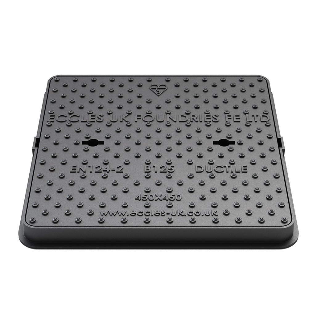 Eccles EasySeal B125 Ductile Iron Manhole Cover - 450mm x 450mm x 42mm