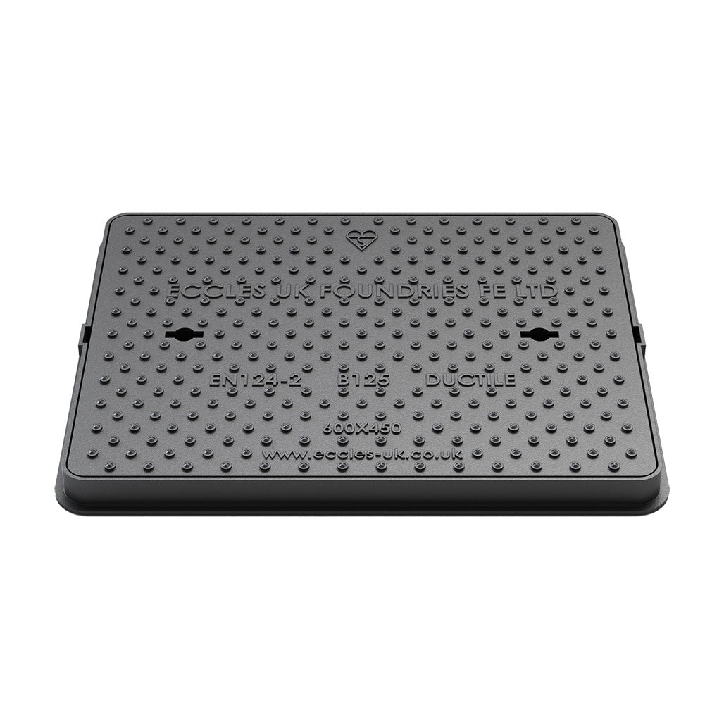 Eccles EasySeal B125 Ductile Iron Manhole Cover - 600mm x 450mm x 42mm