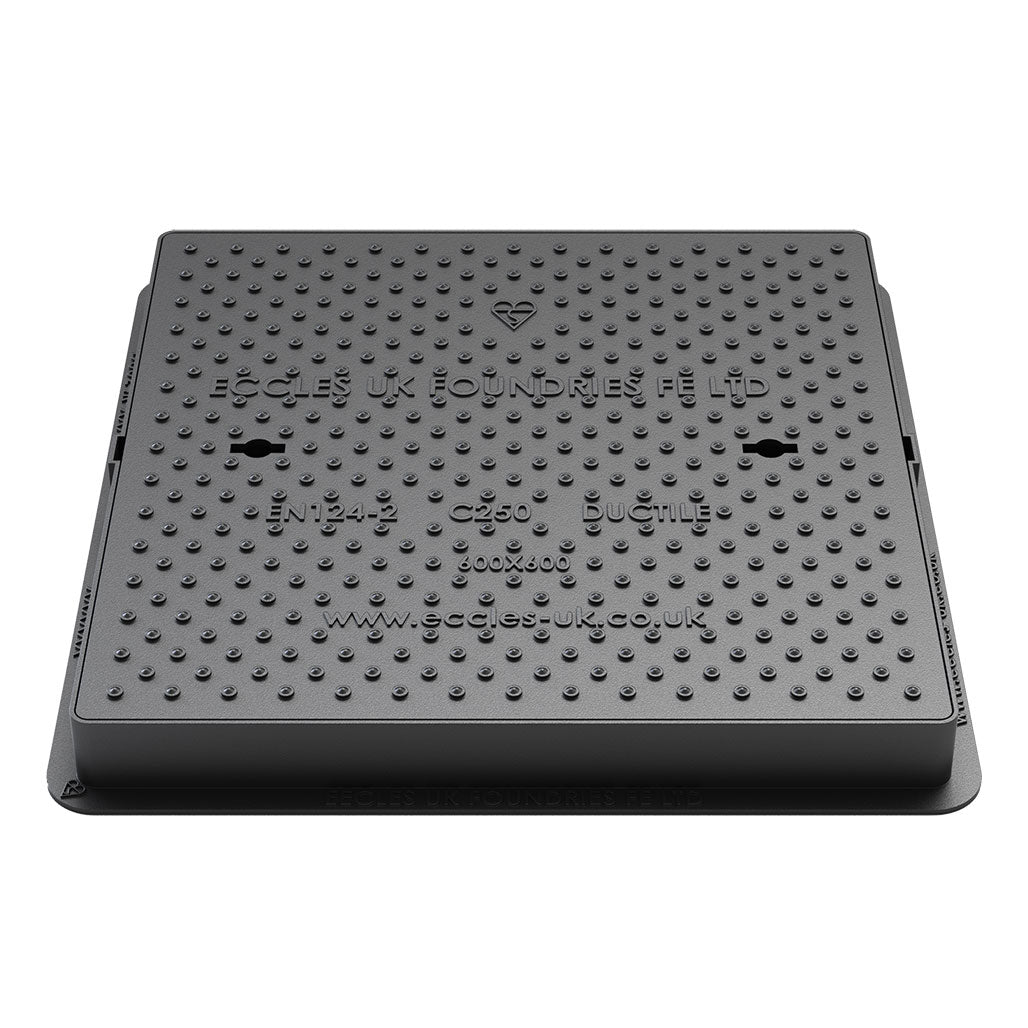 Eccles EasySeal C250 Ductile Iron Manhole Cover - 600mm x 600mm x 70mm