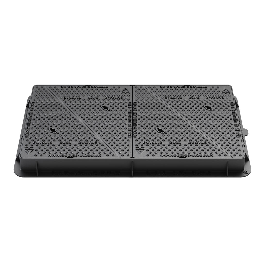 Eccles MaxiGrip D400 Ductile Iron Manhole Cover - 1220mm x 680mm x 100mm