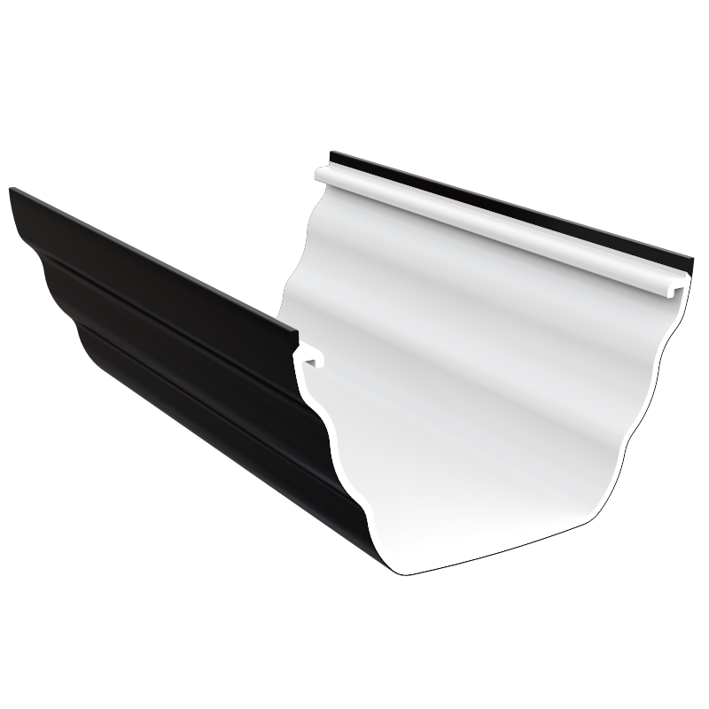 Freeflow 135mm Plastic Ogee Style Guttering 4m Length - Black