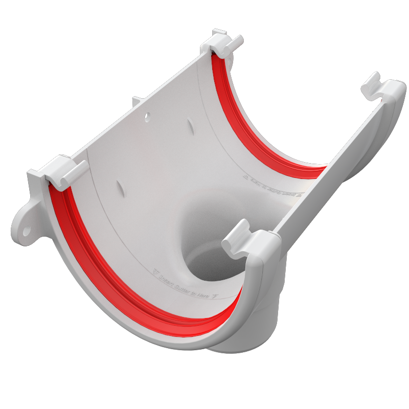 Freeflow Deepflow Style Plastic Guttering Running Outlet - White