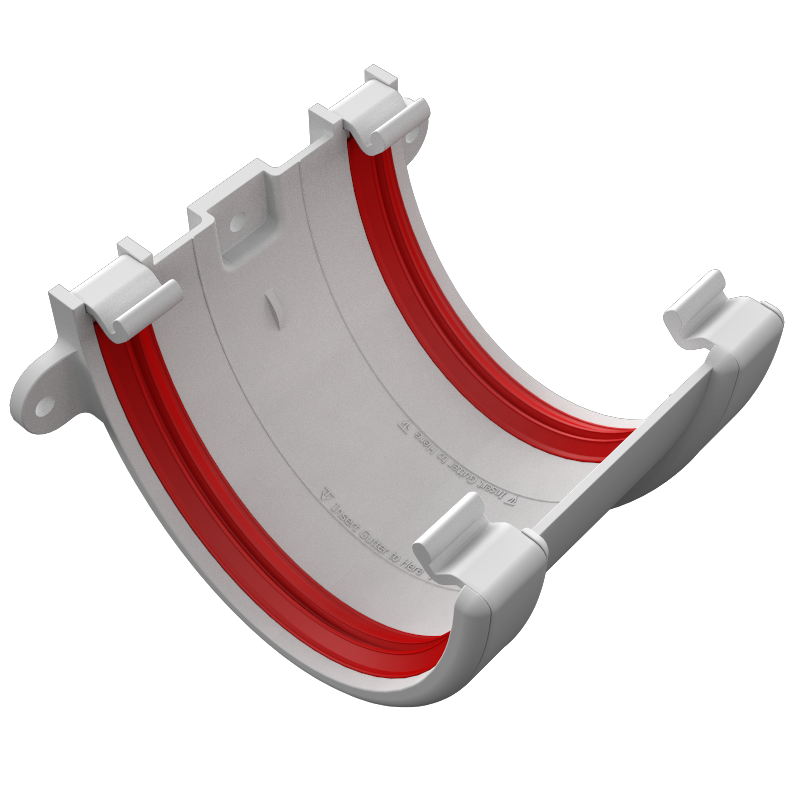 Freeflow Deepflow Style Plastic Guttering Union Bracket - White