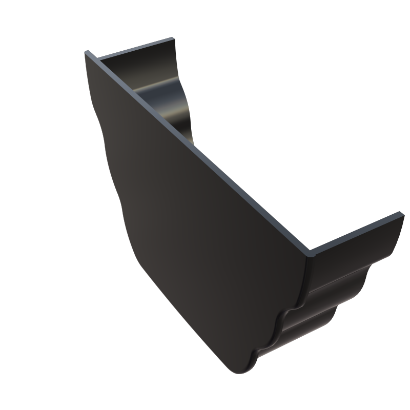 Freeflow Ogee Style Plastic Guttering Internal Stopend - Black