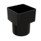 Freeflow Plastic Square to Round Pipe Adaptor - Black