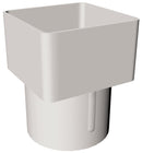 Freeflow Plastic Square to Round Pipe Adaptor - White