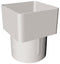 Freeflow Plastic Square to Round Pipe Adaptor - White