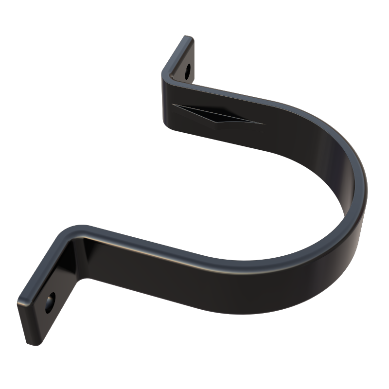 Freeflow Round Plastic Downpipe Flush Pipe Clip - Black