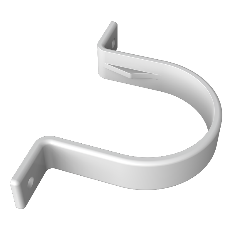 Freeflow Round Plastic Downpipe Flush Pipe Clip - White