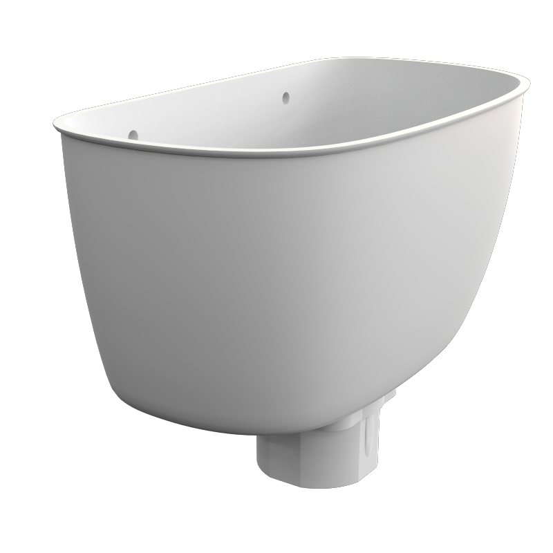 Freeflow Round Plastic Downpipe Hopper - White