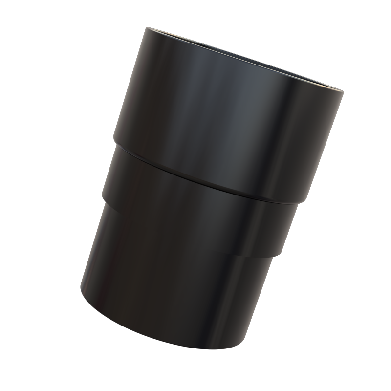 Freeflow Round Plastic Downpipe Pipe Socket - Black