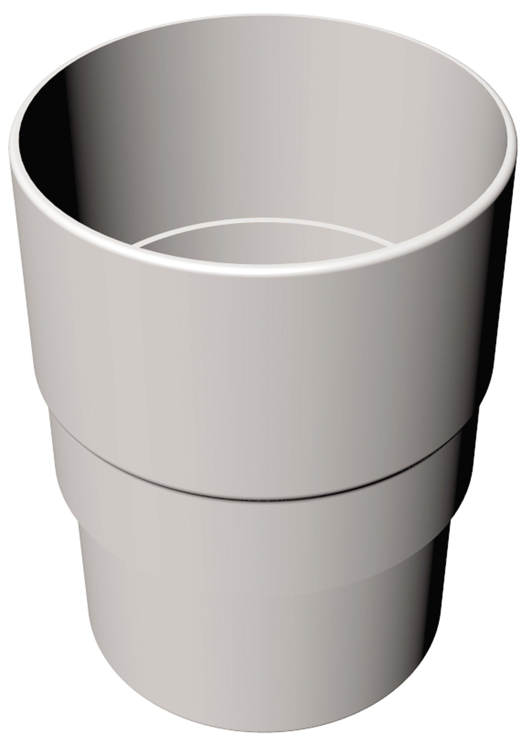 Freeflow Round Plastic Downpipe Pipe Socket - White