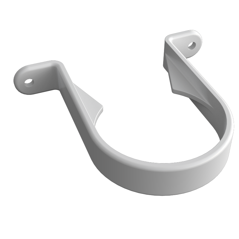 Freeflow Round Plastic Downpipe Stand-Off Pipe Clip - White