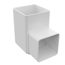 Freeflow Square Plastic 90 degree Offset Bend - White