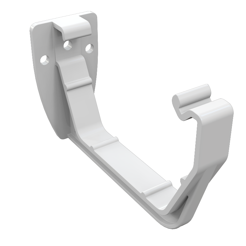 Freeflow Square Style Plastic Guttering Fascia Bracket - White