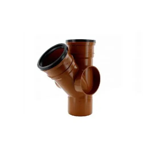 Hunter 110mm Underground Double Socket Junction - 45 Degree