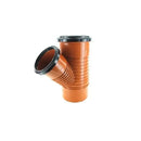 Hunter 110mm Underground Double Socket Unequal Junction - 45 Degree